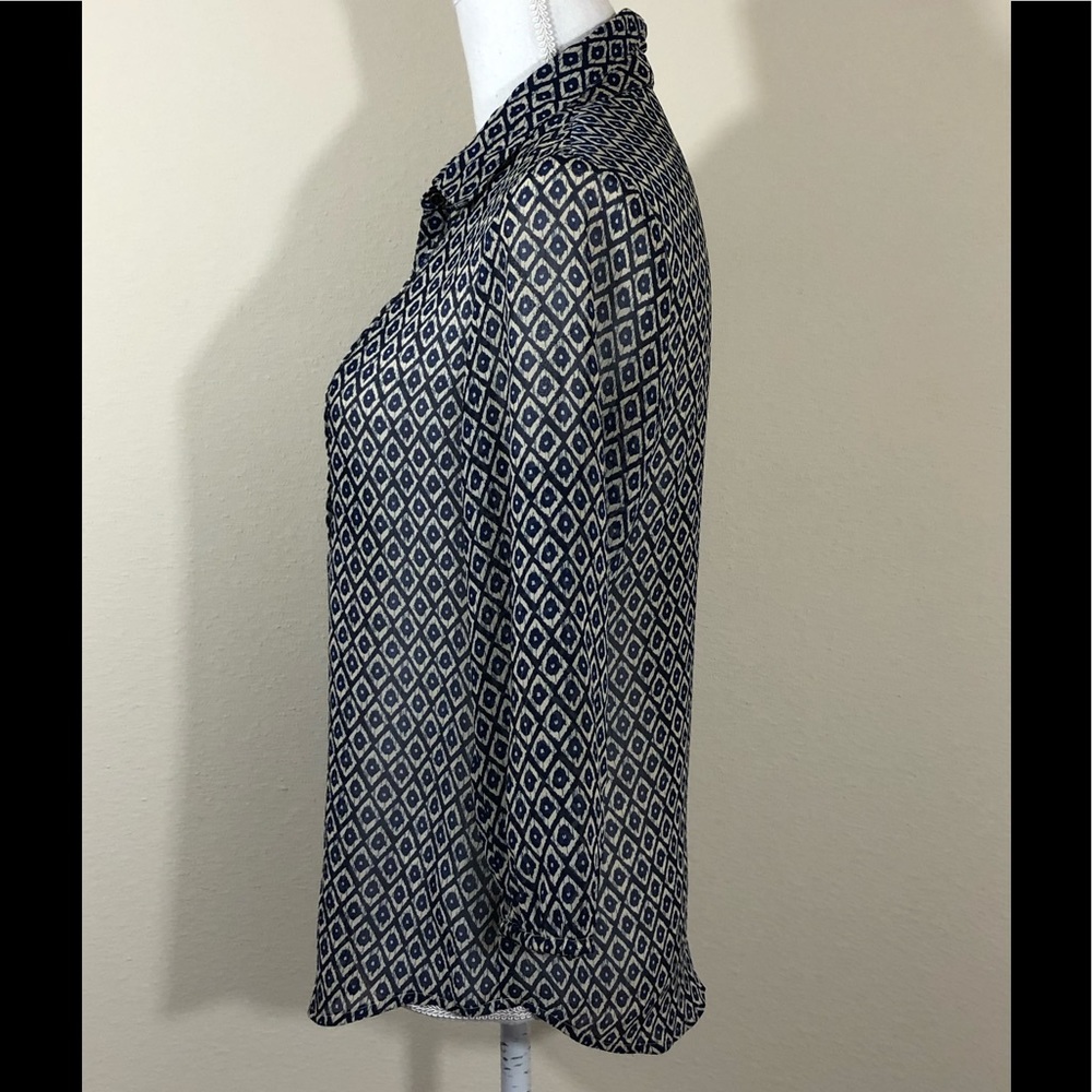 {LUCKY BRAND} - SHEER COMFY TOP / BLOUSE = B1 - Picture 4 of 7